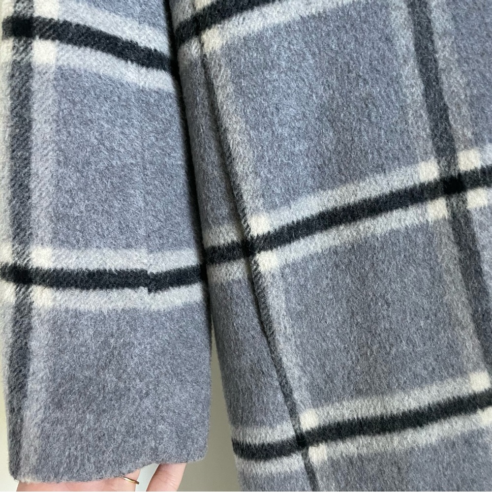 Pure Navy Plaid wool coat - Picture 3 of 7